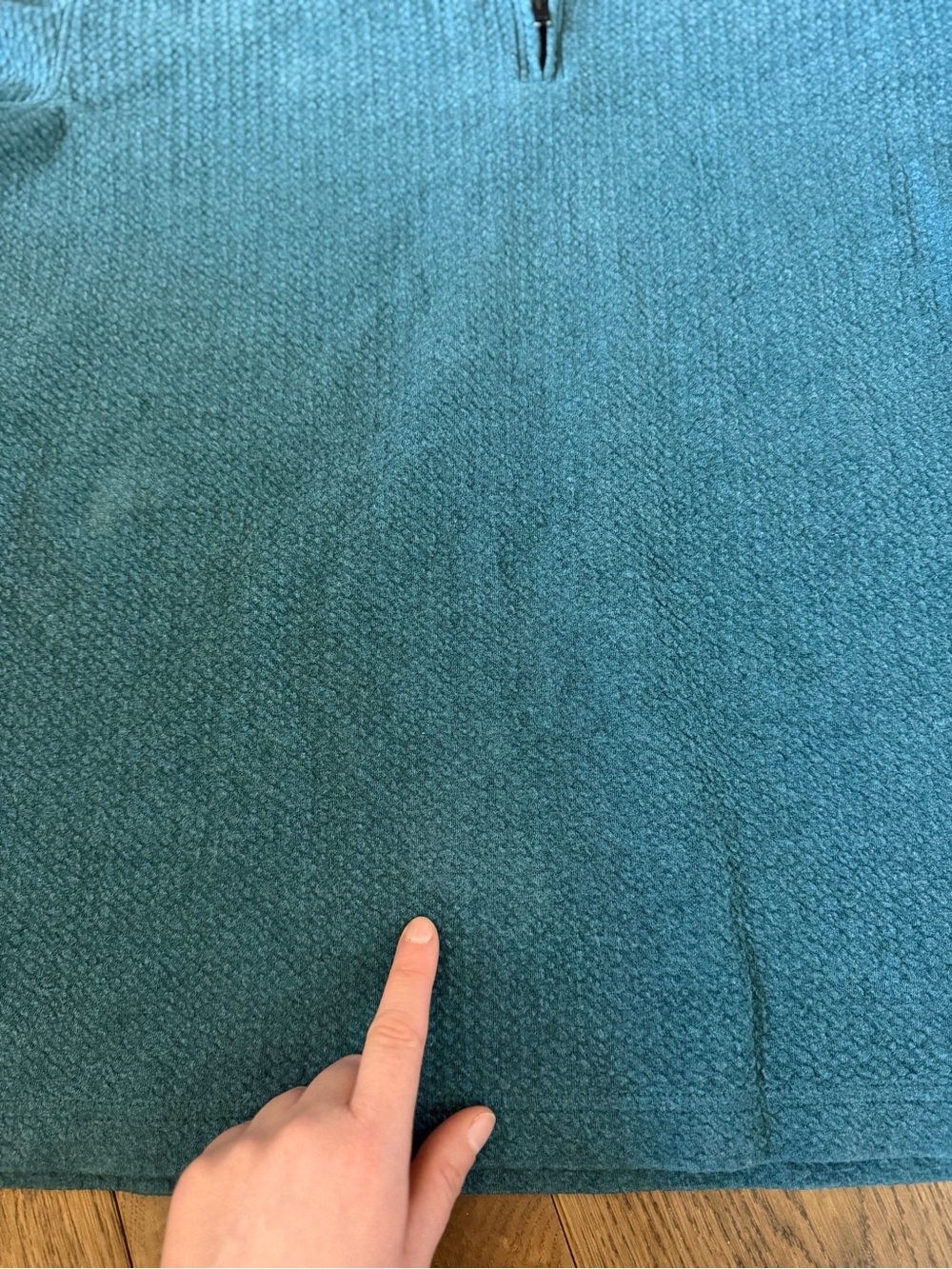 Blue Teal Quarter-Zip Pullover Casual Outdoors Men’s XL - Picture 7 of 8